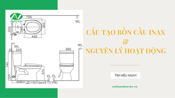 Cấu tạo bồn cầu Inax và nguyên lý hoạt động của bồn cầu Inax 