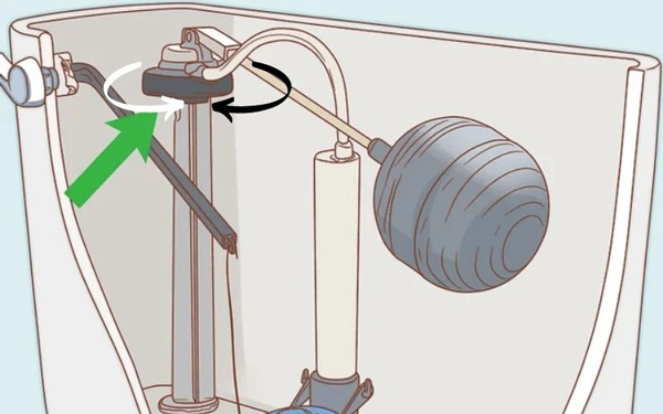 Cách chỉnh phao bồn cầu piston nhựa