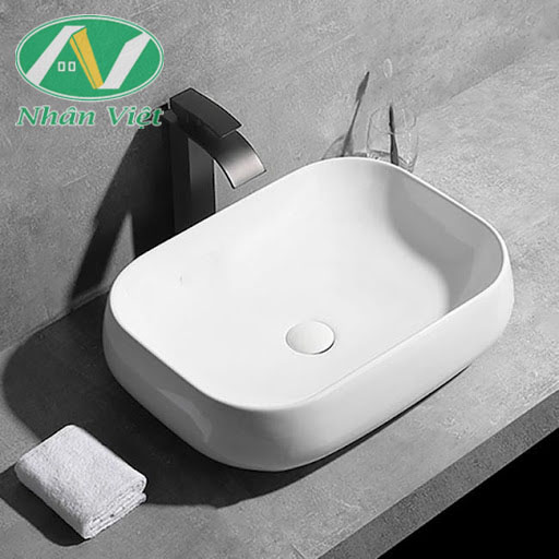 Lavabo nhỏ chữ nhật hiện đại với thiết kế tone màu đẹp