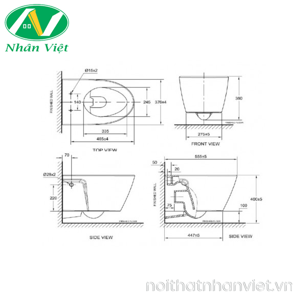 Bồn cầu American Standard VF-3119 treo tường-0