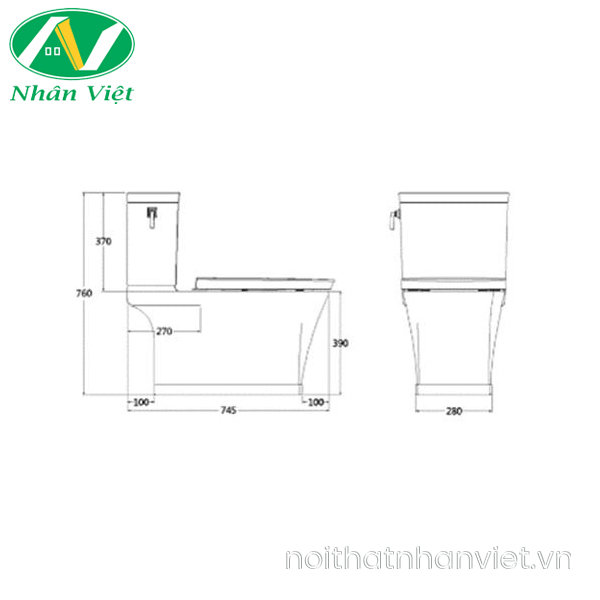 Bồn cầu American Standard WP-2025 một khối-0