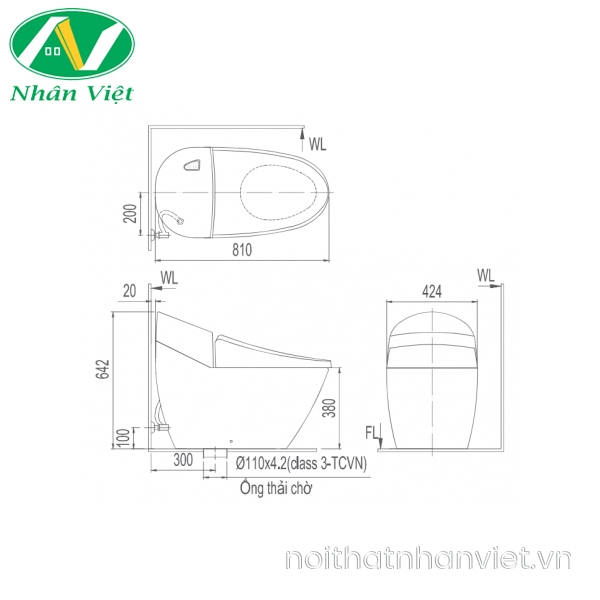 Bồn cầu Inax AC-2700/CW-KB22AVN một khối nắp rửa điện tử-0