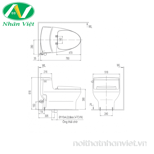 Bồn cầu Inax AC-4005/CW-KA22AVN một khối nắp rửa điện tử-0