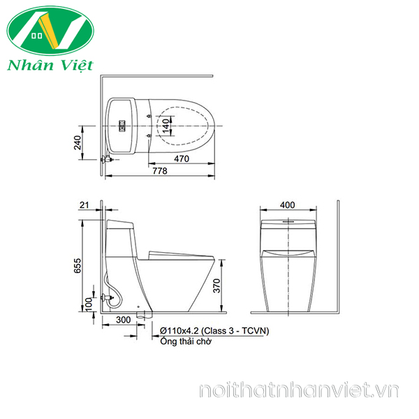 Bồn cầu Inax AC-909R/CW-H17VN một khối nắp rửa điện tử-0