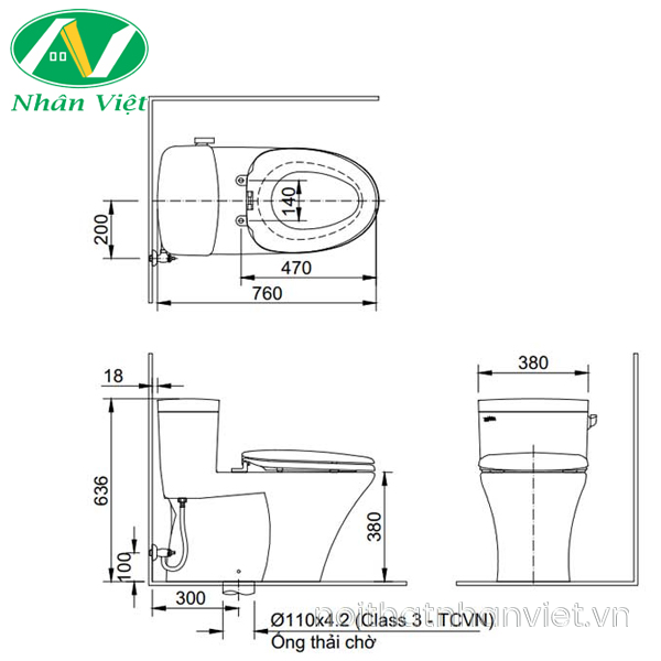 Bồn cầu Inax AC-959A/CW-H17VN một khối nắp rửa điện tử-0