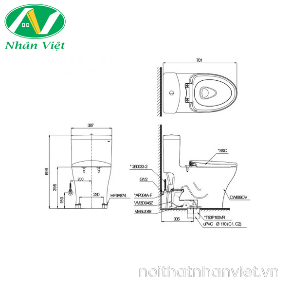 Bồn cầu Toto MS889DRW11 một khối nắp rửa điện tử tự động đóng mở-0