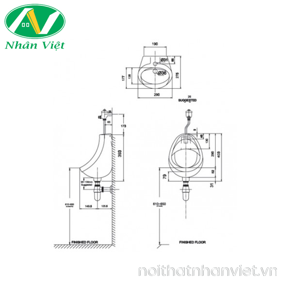 Bồn tiểu AMERICAN STANDARD VF-0414-0