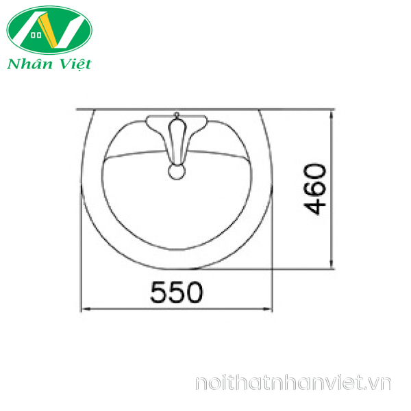 Chậu lavabo Caesar L2220 treo tường-1