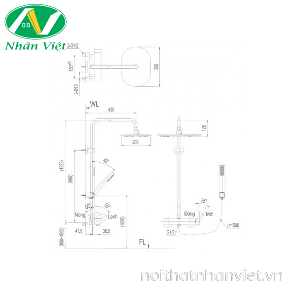 Sen cây  Inax BFV-60S nóng lạnh-0