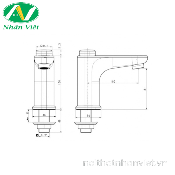 Vòi lavabo American Standard WF-T823 EasyFLO lạnh-0