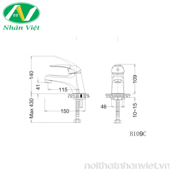 Vòi lavabo Caesar B109C lạnh-0