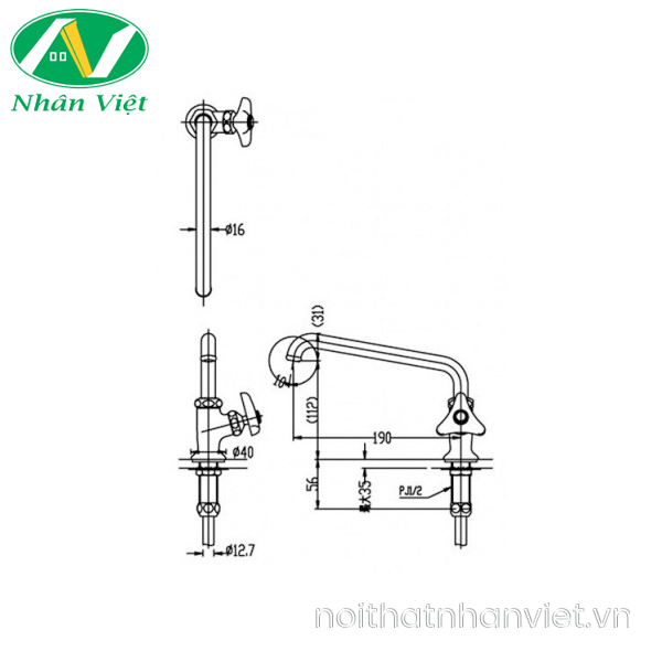 Vòi lavabo Inax LF-14-13 lạnh-0