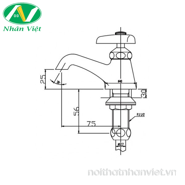 Vòi lavabo Inax LF-1P lạnh-0