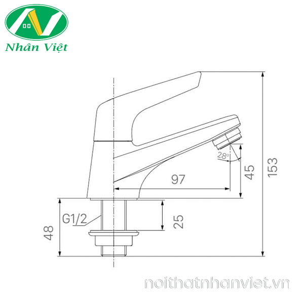 Vòi lavabo Inax LFV-17P lạnh-0