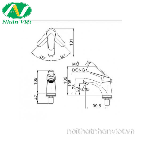 Vòi lavabo Inax LFV-20S lạnh-0