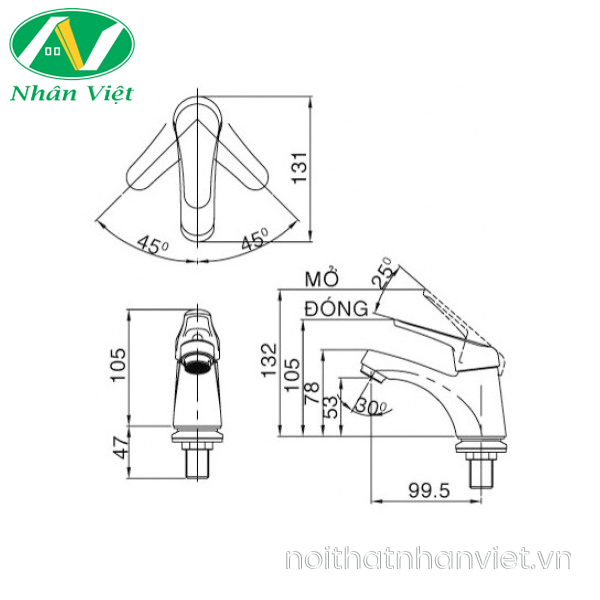 Vòi lavabo Inax LFV-20SP lạnh-0