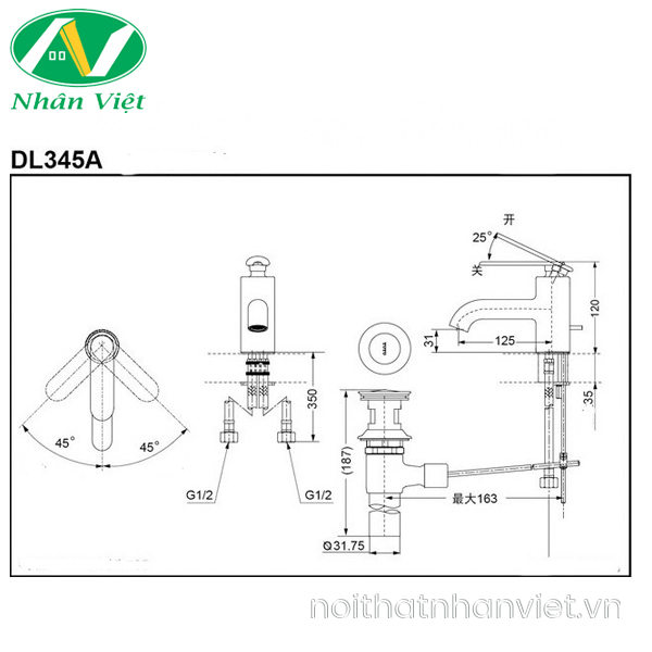 Vòi lavabo Toto DL345AR nóng lạnh-0