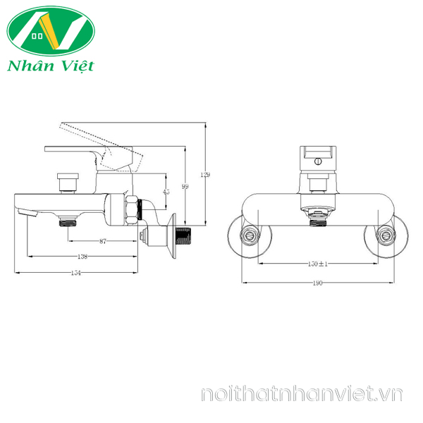 Vòi sen tắm CAESAR S573C nóng lạnh 3 chế độ-0