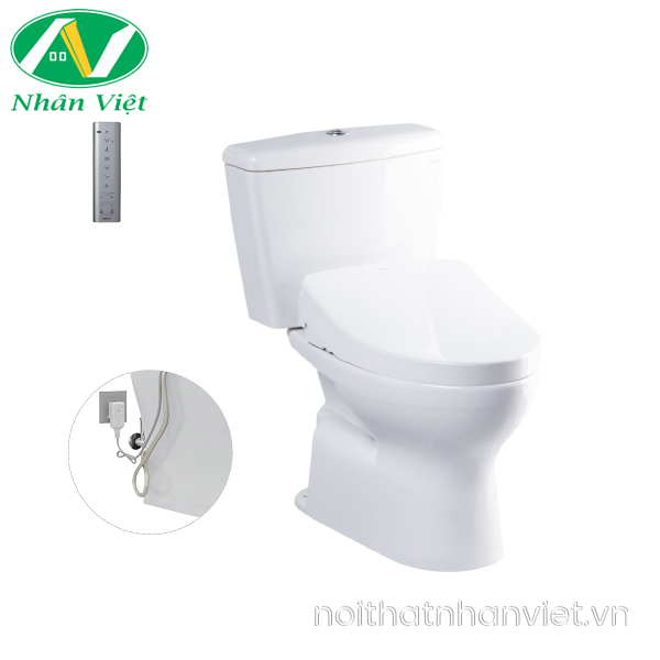 Bồn cầu Toto CS300DRW11 hai khối nắp rửa điện tử tự động đóng mở