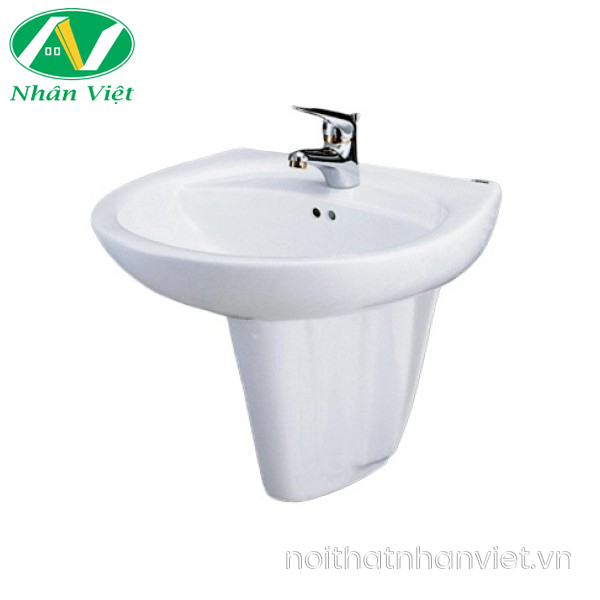 Chậu lavabo Caesar L2220/P2436 treo tường chân ngắn