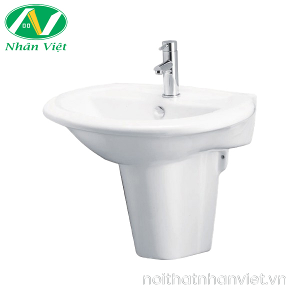 Chậu lavabo L2360/P2439 treo tường kèm chân ngắn