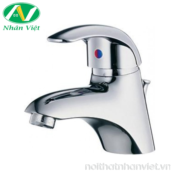 Vòi lavabo Caesar B150CP nóng lạnh bộ xả ty nhựa