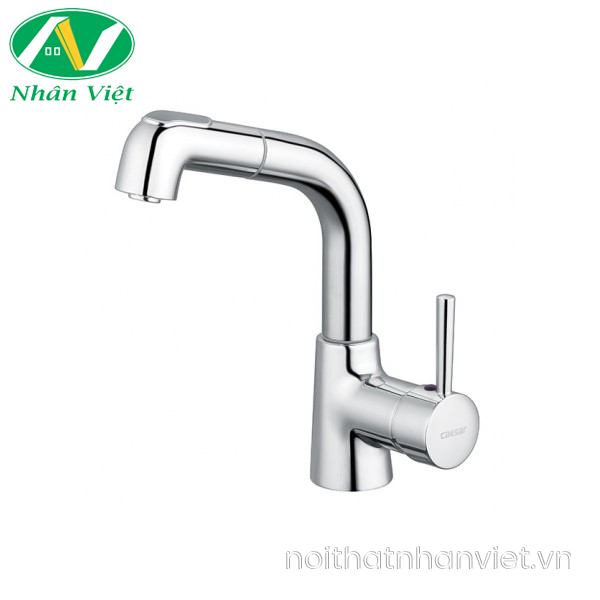 Vòi lavabo Caesar B900CU dây rút nóng lạnh xả nhấn nhựa