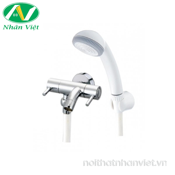 Vòi sen tắm CAESAR S043CP lạnh tay nhựa trắng